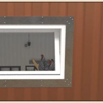 Fenster im Huehnerstall