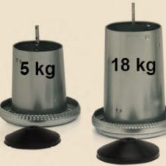 Futterautomat fuer Huehner 5 kg / 18 kg (rund)